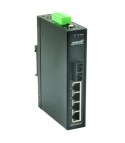 Switch industriale unmanaged 4 porte Fast Ethernet + 1 porta in fibra