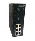 Switch industriale unmanaged 6 porte Fast Ethernet + 2 porte fibra
